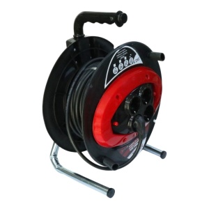 Prelungitor cablu electric pe tambur 40 metri, cu maner, 4 prize, 3x2.5mm - Img 3