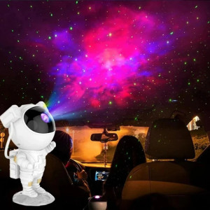 Proiector In Forma de Astronaut, Permite Proiectarea Stelelor sau Galaxiilor, Alb - Img 5