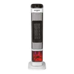 Șemineu Electric Digital HB-8219AB, 2000 W, Efect de Flacără 3D, Încălzire Ceramică PTC, Telecomandă, Afișaj LED, Negru