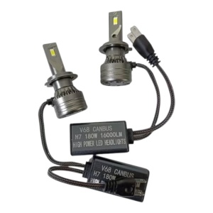 Set 2 Becuri Auto H7 Led V68 Canbus 180W 6000K 16000 lm - Img 1