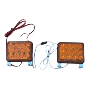 Set Stroboscoape galbene 12 led, lumini avertizare 12-24V, CS34 - Img 1