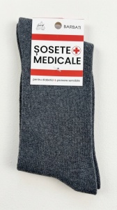 Șosete medicinale gri din bumbac pentru diabetici si picioare sensibile, 1pereche - Img 2