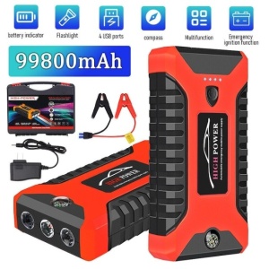 Starter auto 99800MAH, 12V, 4 USB, LED, compact, impermeabil - Img 2