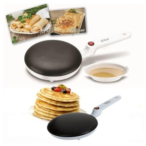 Tigaie pentru clatite design compact, suprafata antiaderenta, alb - Img 3