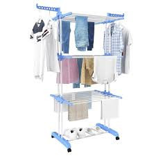 Uscator vertical pentru rufe, mobil si pliabil, cu doua umerase, 75x57x170cm, sarcina 40kg - Img 2