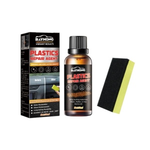 50ml Restaurator de plastic auto cu burete Lichid de restaurare automată de durată Întreținerea interioară a mașinii Agent de acoperire revitalizant pentru interiorul exterior al mașinii