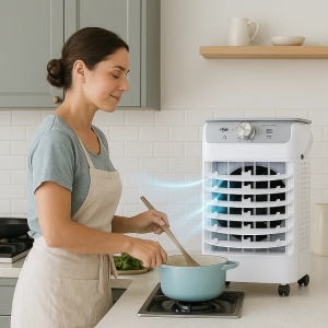 Aer Conditionat Mobil, 12 litri, 50W, 3 Viteze, Racire naturala cu Apa si Gheata, pentru uz interior - Img 6