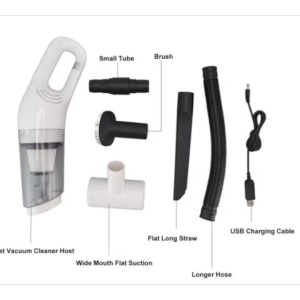 Aspirator multifunctional 2 in 1 Vacuum Cleaner JB 168, filtru HEPA, 1800 mAh, 120 W, Alb - Img 2
