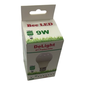 Bec LED, E27-9W, Lumina Rece, DeLight - Img 2