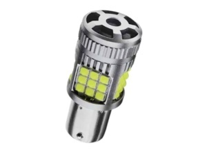 Bec LED Marsarier P21W / BA15S / 1156, DRL Lumini de Zi, 30W, 2800LM, 6000K Alb Rece, 36 SMD 3030, Ventilator Integrat, Canbus Integrat, fara eroare de bec ars, 12V , 1 BUCATA