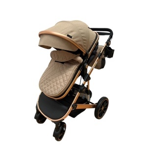 Carucior 3 In 1,Scoica, Landou si Sport, Reversibil Si Cu Suspensii T4 Kafea - Img 3