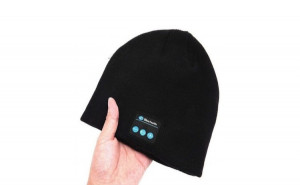 Fes Gri Inchis, Caciula Smart, cu casti si microfon intergrat, Bluetooth, Handsfree si Muzica, tricot, - Img 4