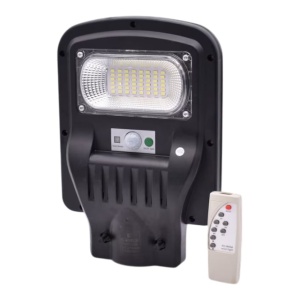 Lampa solara stradala LED , 50W, cu telecomanda, IP66, Negru