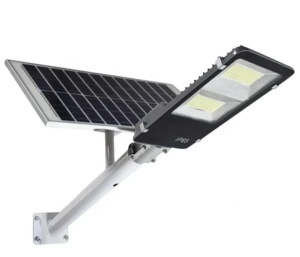 Lampa Stradala Proiector LED cu Incarcare Solara , 2 cadrane, 200W, Panou Solar si Telecomanda