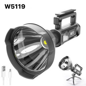 Lanterna MARE cu LED puternica cu trepied, reincarcabila, functie Powerbank, USB - Img 7