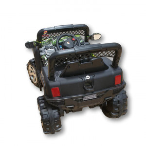 Masinuta Electrica de Teren 6499, VERDE MONSTER, cu Telecomanda Pentru Copii, Motor 2 x 30W, 12V, MP3 - Img 4