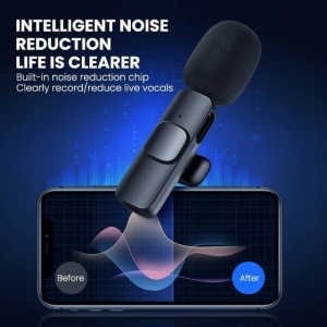 Microfon wireless K9 pentru telefoane mobile de tip C și iPhone, microfon cu guler pentru înregistrare video YouTube, podcasturi, videoclipuri , interviuri și conferințe - Img 3