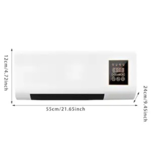 Mini Aer Conditionat Portabil , 2 in 1, Montaj Pe Perete, Cu Functie de Racire si Incalzire, 1200W, Gama 16–40°C, Telecomanda Inclusa, Culoare Alba - Img 5