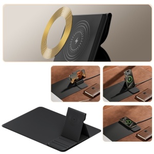 Mousepad cu încărcător wireless de 15W și suport pliabil pentru telefon - Img 6
