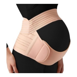 Orteza elastica, pentru gravide, cu functie de suport ortopedic si centura de sustinere, marime XL, bej