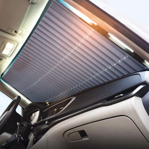 Parasolar Auto Retractabil Automat pentru Parbriz sau Luneta Spate tip Jaluzea cu Ventuze - Img 7