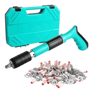 Pistol manual pentru fixarea cuielor, rivetelor, niturilor in perete, tavan, lemn, fier