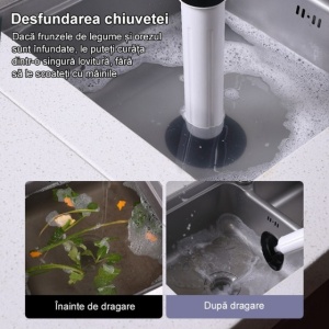 Pompa de desfundat，Pompa cu Aer Comprimat pentru Desfundat Tevi Infundate de Chiuveta, 1 set, Alb，accesorii incluse - Img 10