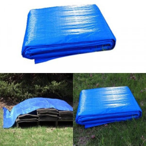 Prelată Impermeabila de Protectie cu Ochiuri 4 x 5 m, Albastra