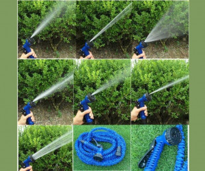 PROMO! Furtun Extensibil 90m + Pistol Cu 7 Pozitii de Udare si Accesorii Pentru Udat Gradina - Img 2