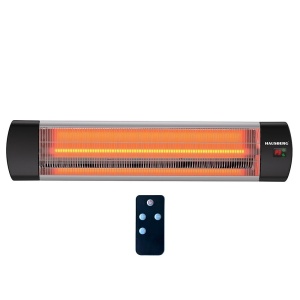 Radiator electric digital cu infrarosu Hausberg HB-8553, 2000W, Telecomanda, 1 tub quartz, 3 trepte putere, protective IP65, material carcasa din aluminiu oxidat - Img 2