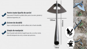 Sapaliga multifunctionala pentru scoaterea simplă a buruienilor și pentru sol - Img 3
