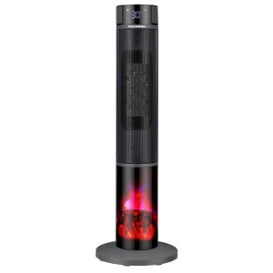 Șemineu Electric Digital Tip Turn HAUSBERG HB-8228NG, 2000 W, Efect de Flacără, Protecție la Răsturnare, Termostat, Telecomandă, Negru