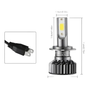 Set 2 becuri auto LED H7 F2 COB 100W BZRSH lumina alb-rece 12.000 lumeni 12V - Img 2