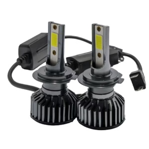 Set 2 becuri auto LED H7 F2 COB 120W lumina alb-rece 12.000 lumeni, 9-36V
