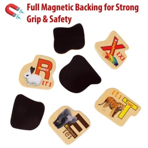 Set 28 piese litere magentice din lemn English Letters, multicolor - Img 4