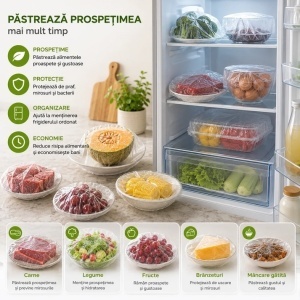 Set 500 Capace Alimentare Elastice Transparente – pentru Boluri și Recipiente - Img 7