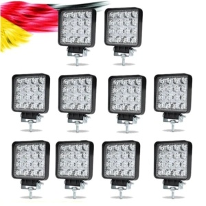 Set 8 proiectoare 16 LED 48W auto OFF-ROAD, IP 67 - Img 1