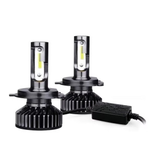 Set Becuri Auto H4 LED CANBUS, F2, 6000K 12V 24V 72W