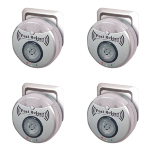 Set de 4 bucati , aparat anti daunatori, dispozitiv cu ultrasunete impotriva daunatorilor PEST REJECT PRO