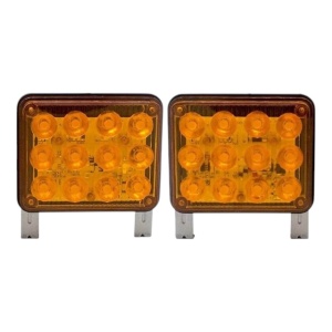 Set Stroboscoape galbene 12 led, lumini avertizare 12-24V, CS34 - Img 3