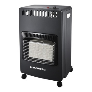 Soba pe gaz GPL HB-1021NG, aprindere piezo-electrica, 3 placi de incalzire ceramic putere totala 4.2kW, sistem de oprire automata a gazului, Negru