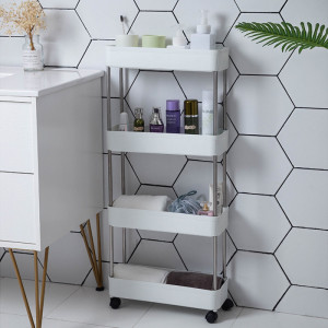 Suport Organizator Multifunctional cu 4 Etajere, Pentru Baie sau Bucatarie - Img 2