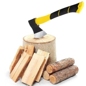 Topor de grădinărit , cu corp din fibră de sticlă și mâner cauciucat, pentru tăierea lemnului, camping, siguranță - Tăietor de lemn