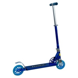 Trotineta Scooter , Albastru pentru copii, manere cauciuc, greutate maxima 50kg, E1 - Img 2