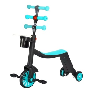 Trotinetă și bicicletă 3 în 1 pentru copii, Vernil , bicicletă de echilibru reglabilă pentru copii mici cu carcasă din plastic durabilă, pentru băieți și fete cu vârsta cuprinsă între 2 și 8 ani, 606TAN - Img 4