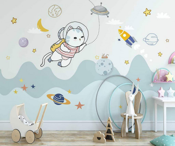 Fototapet Pisica Astronaut
