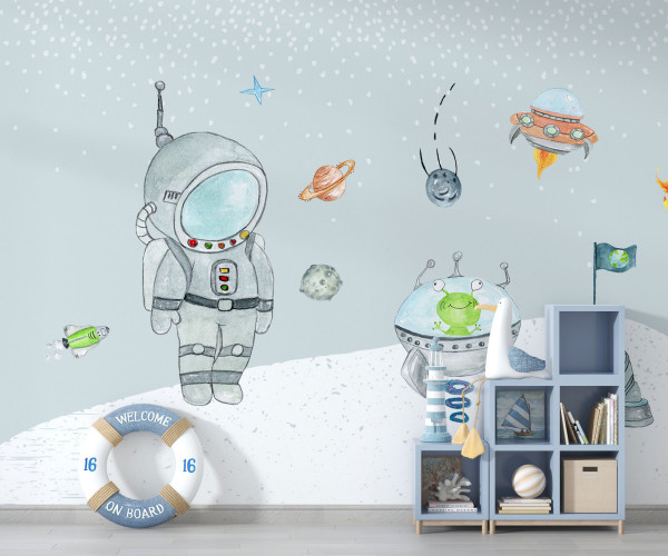 Fototapet Personalizat Cosmonaut In Spatiu