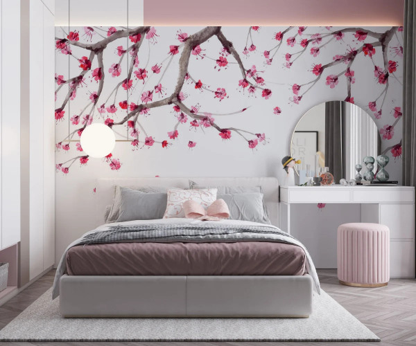 Fototapet Personalizat Flori de Cires Primavara