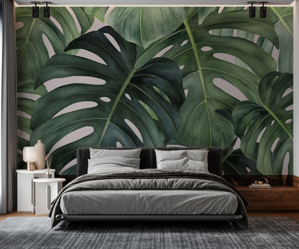 Fototapet Personalizat Frunze Tropicale si Frunze de Banana