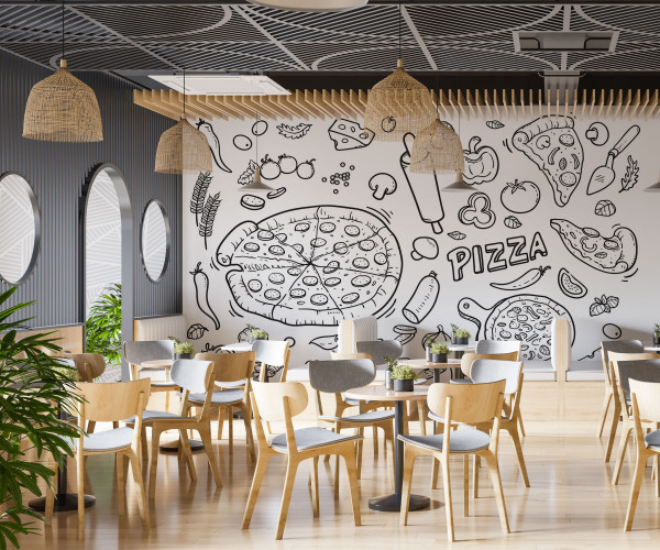 Fototapet Pizza Dodle